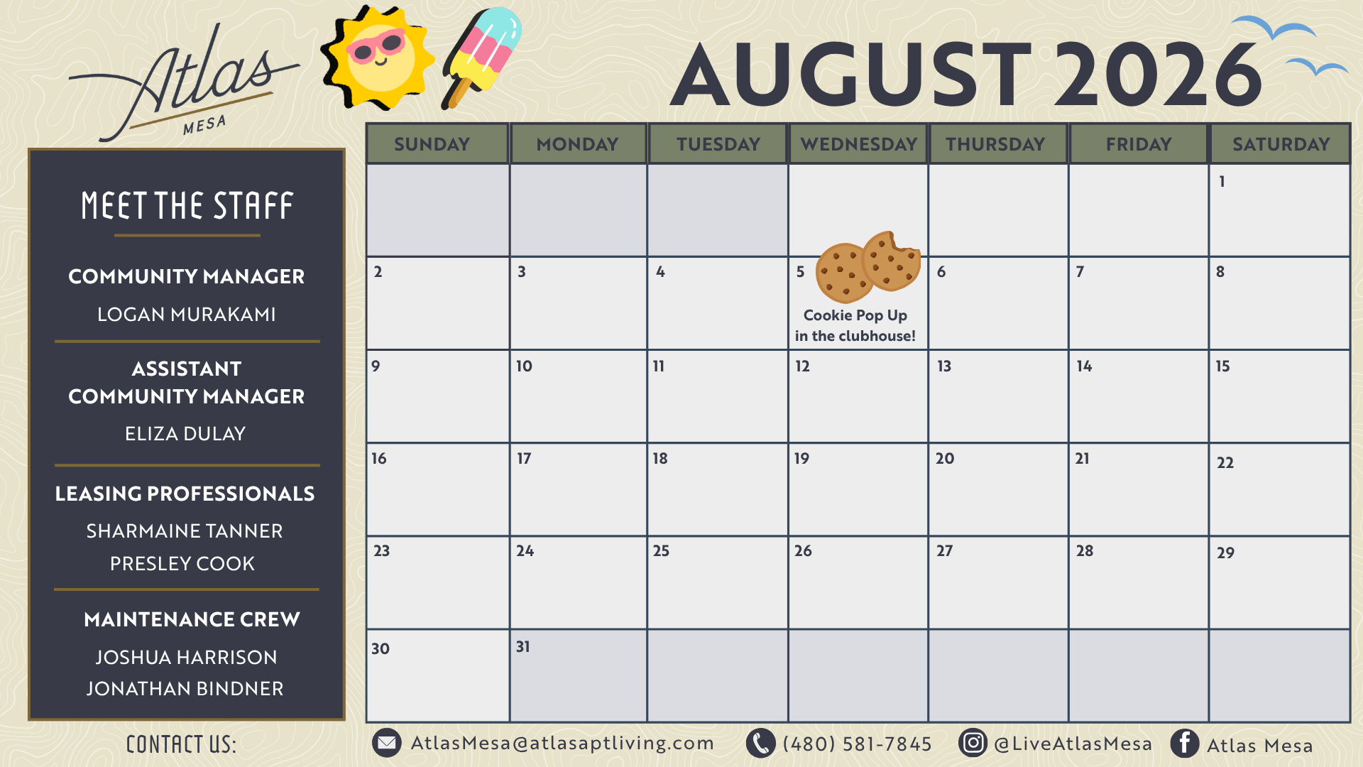 July Event Calendar